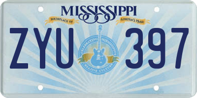 MS license plate ZYU397