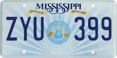 MS license plate ZYU399