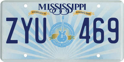 MS license plate ZYU469