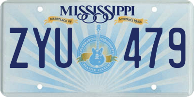MS license plate ZYU479