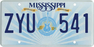 MS license plate ZYU541