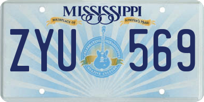 MS license plate ZYU569