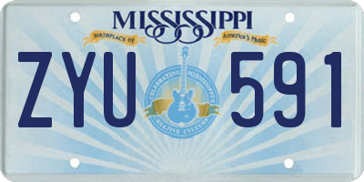 MS license plate ZYU591