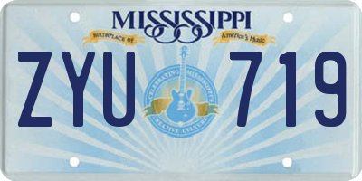 MS license plate ZYU719