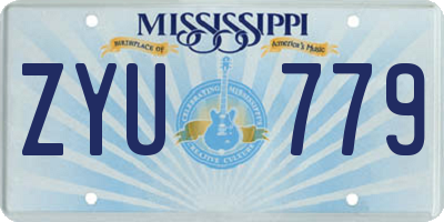 MS license plate ZYU779