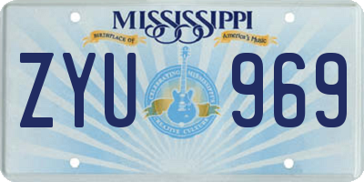 MS license plate ZYU969
