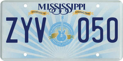 MS license plate ZYV050