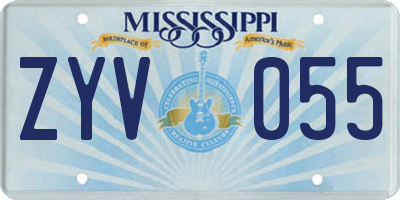MS license plate ZYV055