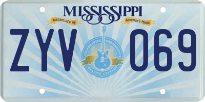 MS license plate ZYV069