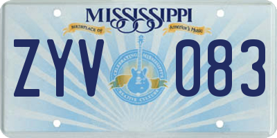 MS license plate ZYV083