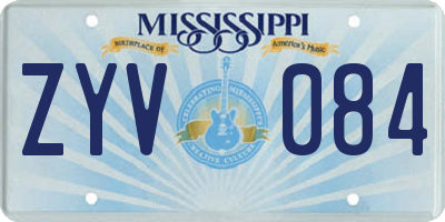MS license plate ZYV084