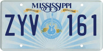 MS license plate ZYV161