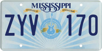 MS license plate ZYV170