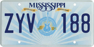 MS license plate ZYV188