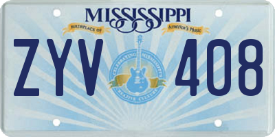 MS license plate ZYV408