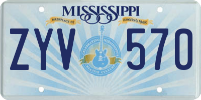 MS license plate ZYV570