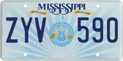 MS license plate ZYV590
