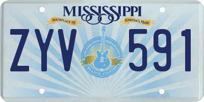 MS license plate ZYV591