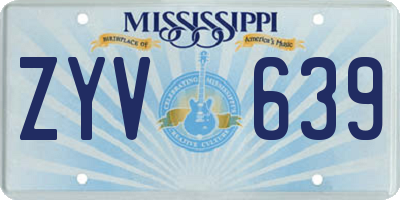 MS license plate ZYV639