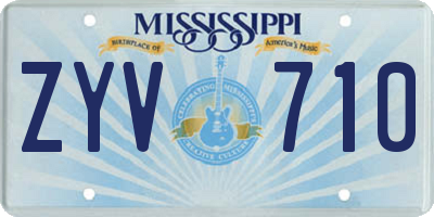 MS license plate ZYV710