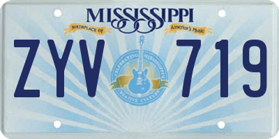 MS license plate ZYV719
