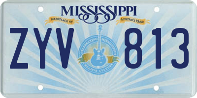 MS license plate ZYV813