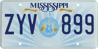 MS license plate ZYV899