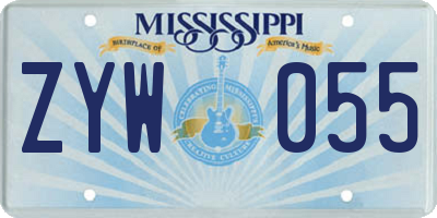MS license plate ZYW055