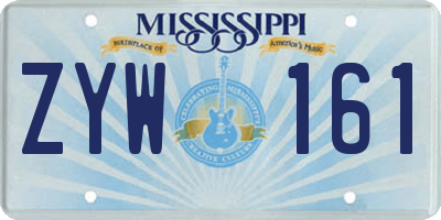MS license plate ZYW161