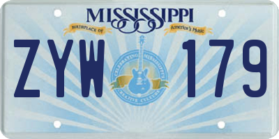 MS license plate ZYW179