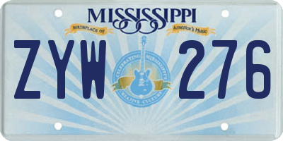 MS license plate ZYW276