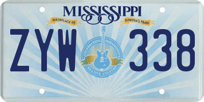 MS license plate ZYW338