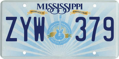 MS license plate ZYW379