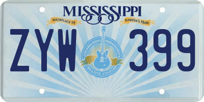 MS license plate ZYW399