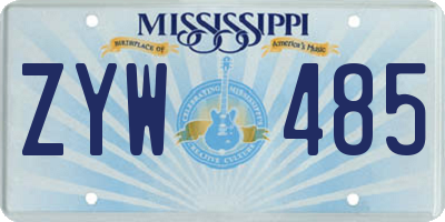 MS license plate ZYW485