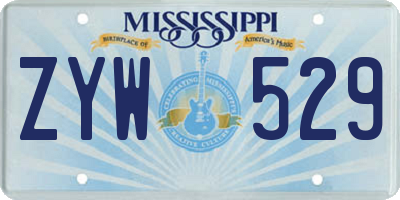 MS license plate ZYW529