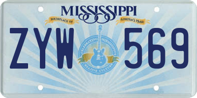 MS license plate ZYW569