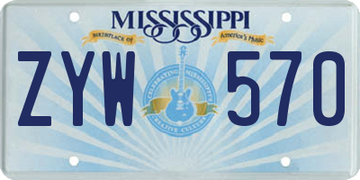 MS license plate ZYW570