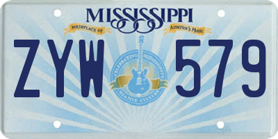 MS license plate ZYW579