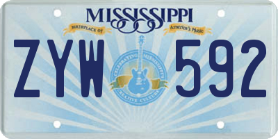 MS license plate ZYW592
