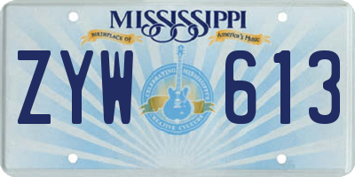 MS license plate ZYW613