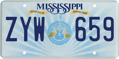 MS license plate ZYW659