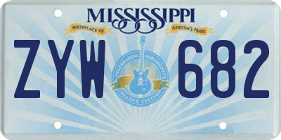 MS license plate ZYW682