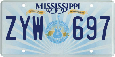 MS license plate ZYW697