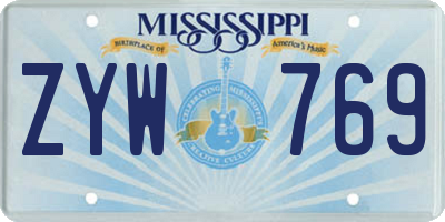 MS license plate ZYW769