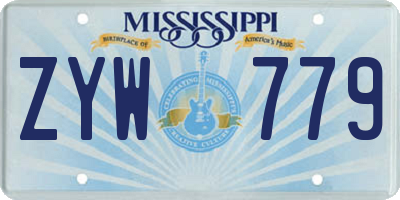MS license plate ZYW779