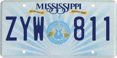 MS license plate ZYW811