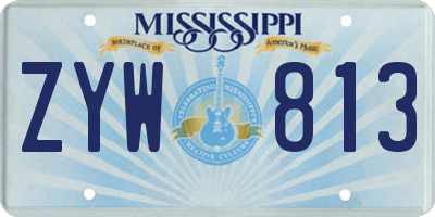 MS license plate ZYW813