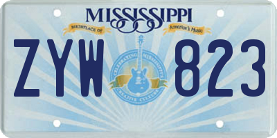 MS license plate ZYW823
