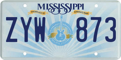 MS license plate ZYW873